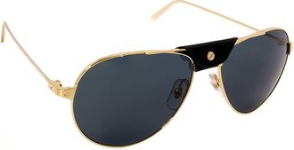 Cartier Santos de Cartier Grey Pilot Mens Sunglasses CT0038S 015 59