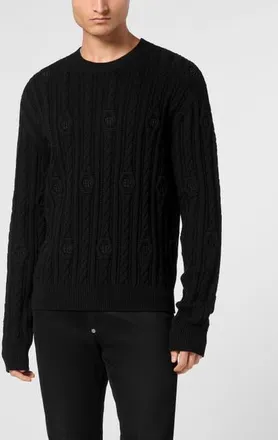 Philipp Plein Pullover Round Neck Men in Black at Nordstrom, Size Xxx-Large