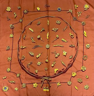 Hermès Orange Silk Scarf