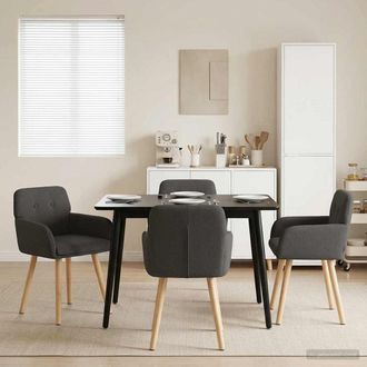 vidaXL Vidaxl Sedie Da Pranzo 4 Pz Boucl&eacute; Grigio Scuro 59 X 56,5 X 85 Cm