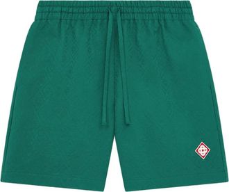 Casablanca Shorts con monogramma jacquard - Verde