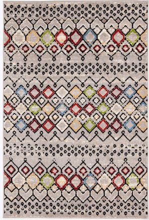 Safavieh Alfombra bohemio de polipropileno gris/multicolor, 122 x 183 cm