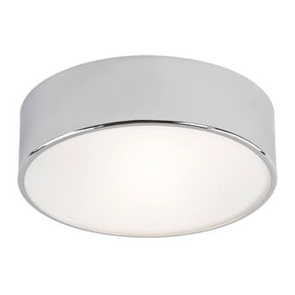 Netlighting Darling 35cm Flush Ceiling 2 Light Chrome in Grey