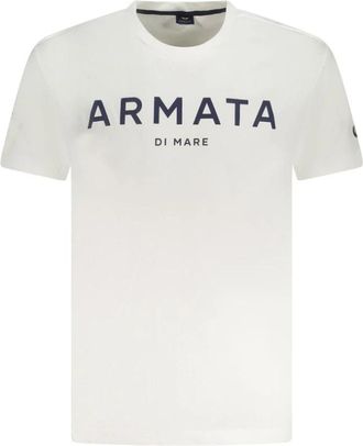 Armata Di Mare Witte Katoenen Heren T-Shirt - Heren - T-shirts - Wit - 2XL - Katoen - Tops