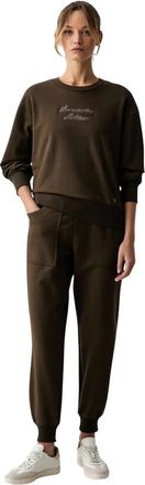Aeronautica Trainingsset - Dames - Trainingspakken - Bruin - M - Katoen - Fitness