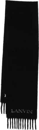 Lanvin Sjaal met logo - Zwart