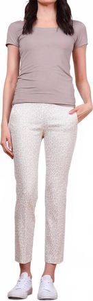 Avenue Montaigne Lulu Straight Cropped Pant In Leopard Gold