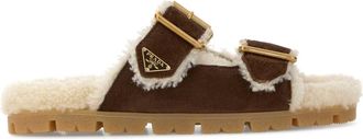 Prada Womens Brown Suede Slippers - Size EU 38