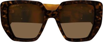 Gucci Sunglasses, female, Brown, Size: 54 MM Sunglasses