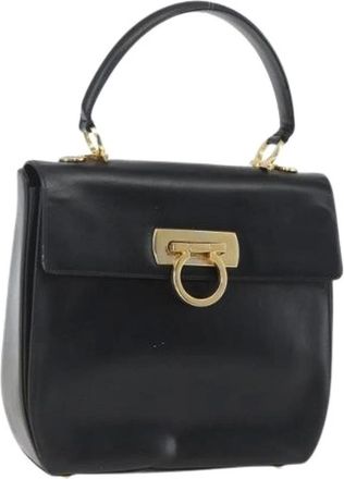 Ferragamo Pre-owned Handbags, female, Black, Size: ONE SIZE Pre-owned Leather Handbag