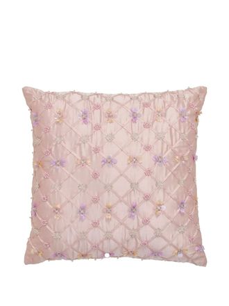 Tutu Du Monde Floral Lattice cushion cover (50cm x 50cm) - Pink