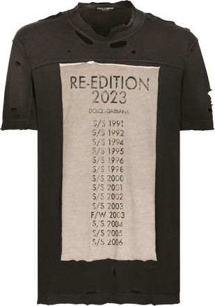 Dolce & Gabbana Re-Edition 2023 print T-shirt - men - Cotton - 48 - Black