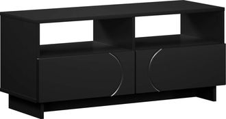 vidaXL Soporte De Tv 90 X 34.5 X 40 Cm Negro Madera De Ingenier&iacute;a Vidaxl