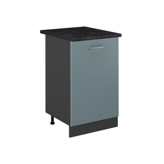 Vicco Mueble Bajo De Cocina R-line, Gris Azulado/antracita, 50 Cm Encimera Antracita, Vicco