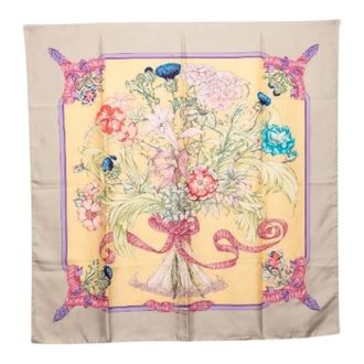 Herm&egrave;s Pre-owned Scarves, female, Multicolor, Size: ONE SIZE Pre-owned Regina90 Silk Scarf