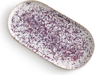 AM.PM Ovale schaal in geglazuurd aardewerk, Hortensia