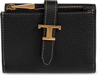 Tod's Leren Portemonnee - Dames - Portefeuilles - Zwart - ONE Size - Leer - Accessoires