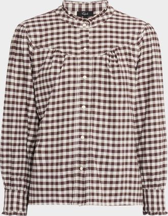Rails Alanna Check Long-Sleeve Blouse