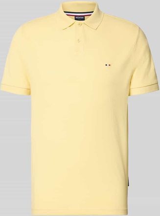 Daniel Hechter Regular Fit Poloshirt mit Logo-Stitching in Hellgelb, Gr&ouml;&szlig;e XXXL