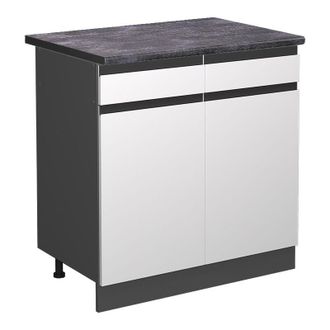 Vicco Mueble Bajo De Cocina R-line, Blanco, 80 Cm, Et Antracita