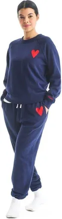 primary Womens Fit 24/7 Heart Sweatpant in Navy Lollipop at Nordstrom, Size Xx-Large