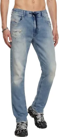 Diesel Blue Straight Drawstring Jeans