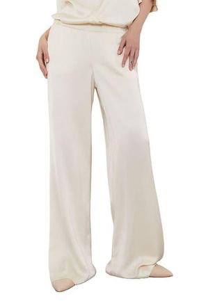 ottod'Ame Viscose Palazzo Trousers in Ecru at Nordstrom, Size 40 It