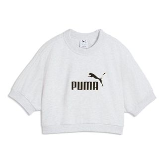 Puma (WMNS) PUMA Elevated Essentials Relaxed Sweatshirt White Glow Heather 636645-05