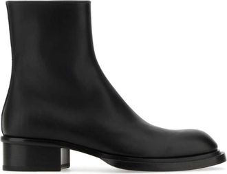 Alexander McQueen Black Stack Cuba Ankle Boots