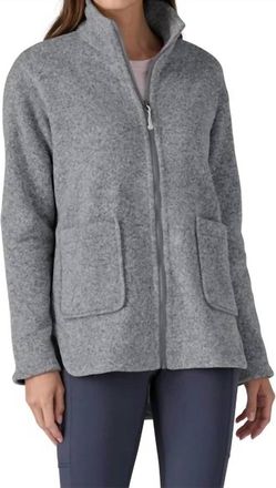 Patagonia Better Sweater Oversized Coat In Birch White