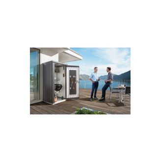 BIOHORT Armario Metalico Biohort Alto Jardin Color Plata Metalizada 90