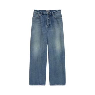 Balenciaga Wide Jeans, female, Blue, Size: S Baggy Jeans