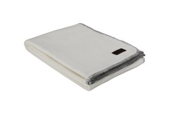 Schubiger M&ouml;bel Plaid Luxusvelours, Wollweiss