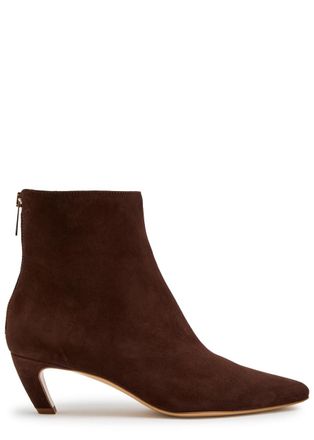 Gabriela Hearst Clayton 50 Suede Ankle Boots - Brown - 41 (IT41/ UK8)