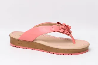 Bottero Napoli Flower Thong Sandal In Flamingo