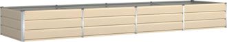 vidaXL Jardinera Marfil 385 X 100 X 45 Cm Acero Galvanizado Vidaxl