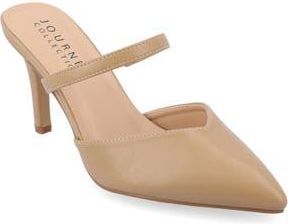Journee Collection Yvon SuperNatural Shades Pointed Toe Mule Pump in Honey at Nordstrom Rack, Size 11