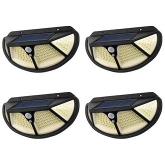 Trade Shop Trade Shop Traesio - Trade Shop - 4pz Lampada Luce Faretto Faro External Solare 102 Led Smd Sensore Movimiento Ta005
