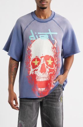 Diet Starts Monday Skull Graphic T-Shirt in Blue at Nordstrom, Size X-Large
