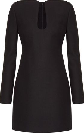 Valentino Garavani Crepe Couture short dress - women - Viscose/Elastane/Virgin Wool/Silk - 44 - Black