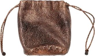 Bottega Veneta Pre-owned Drawstring Pouch - Pre-owned - Mujer - Marr&oacute;n - ONE SIZE