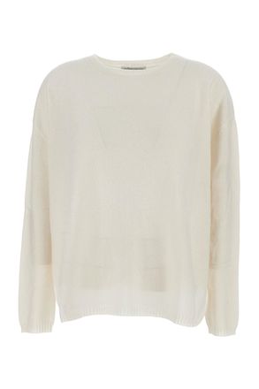 Stefano Mortari White Knit Sweater With Classic Fit