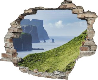 Queence Wandtattoo »Fjord« Wandsticker, Wandbild, selbstklebend, 3D, Wanddurchbruch