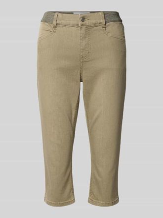 Angels Caprihose mit elastischem Bund Modell AnnaCapri Sporty in Khaki, Gr&ouml;&szlig;e 34