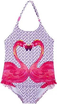 Andy & Evan Kids Flamingo Ruffle One-Piece Swimsuit in Pink Flamingo at Nordstrom, Size 2T