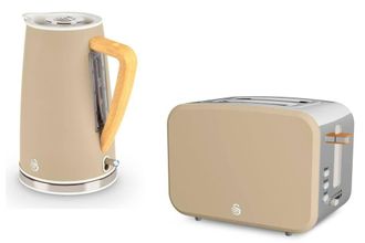 SWAN Kettle & 2 Slice Toaster in Beige