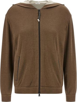 Brunello Cucinelli Dames, Sweatshirts & Hoodies, Bruin, Maat: S Katoen