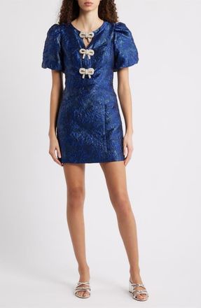 Lilly Pulitzer Amelie Jacquard Minidress in Low Tide Navy Nightshade at Nordstrom, Size 12