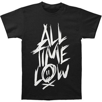 Rive Fashion Mens Summer T Shirt Printed T Shirt All Time Low Band Scratch Name Logo Slim Fit T Shirt Black M