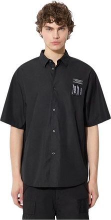 Undercover Poplin Short Sleeve Shirt - Heren - Korte mouwen Overhemden - Zwart - L - Katoen - Overhemden